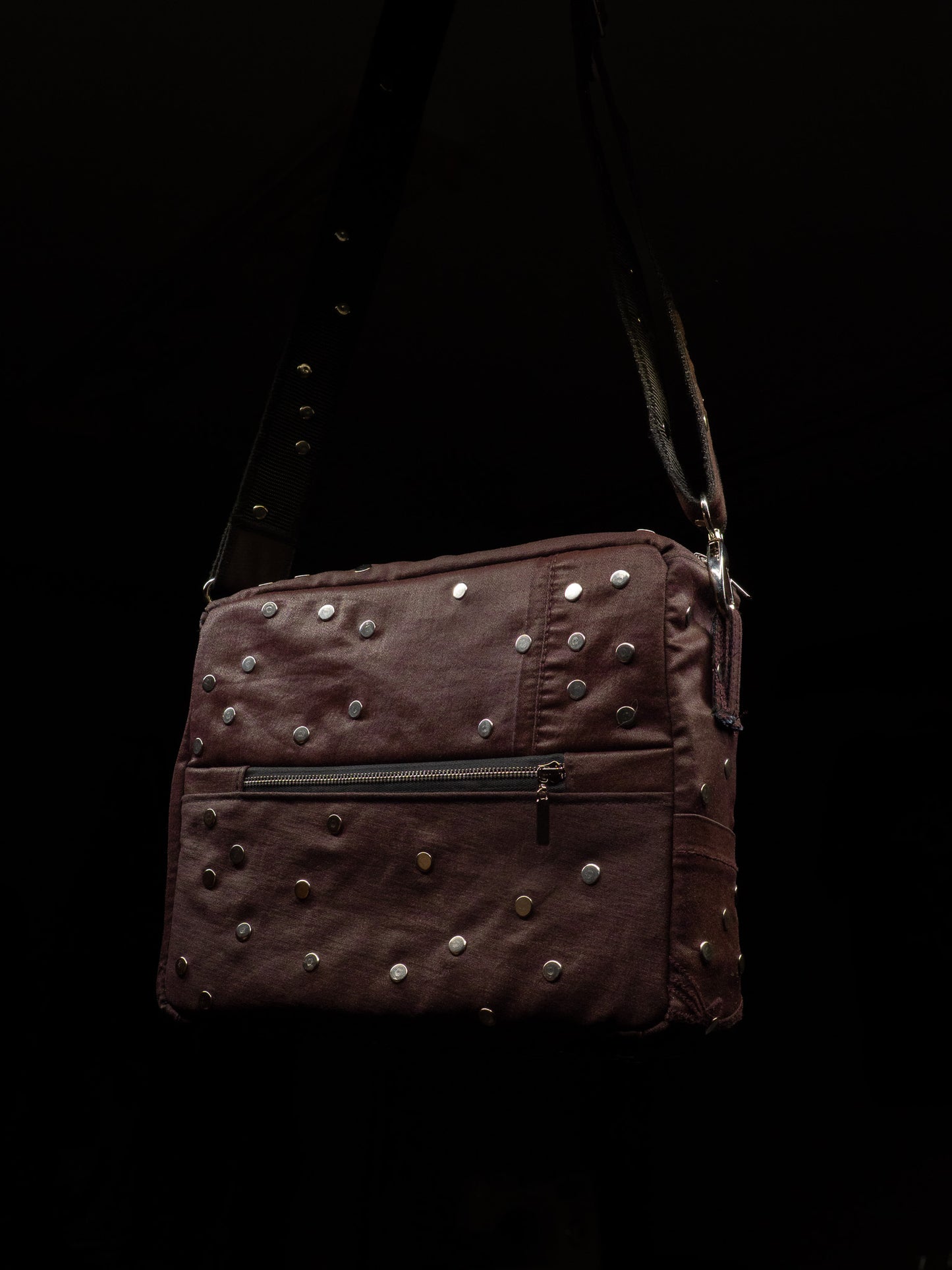 Studded Waxed Bag