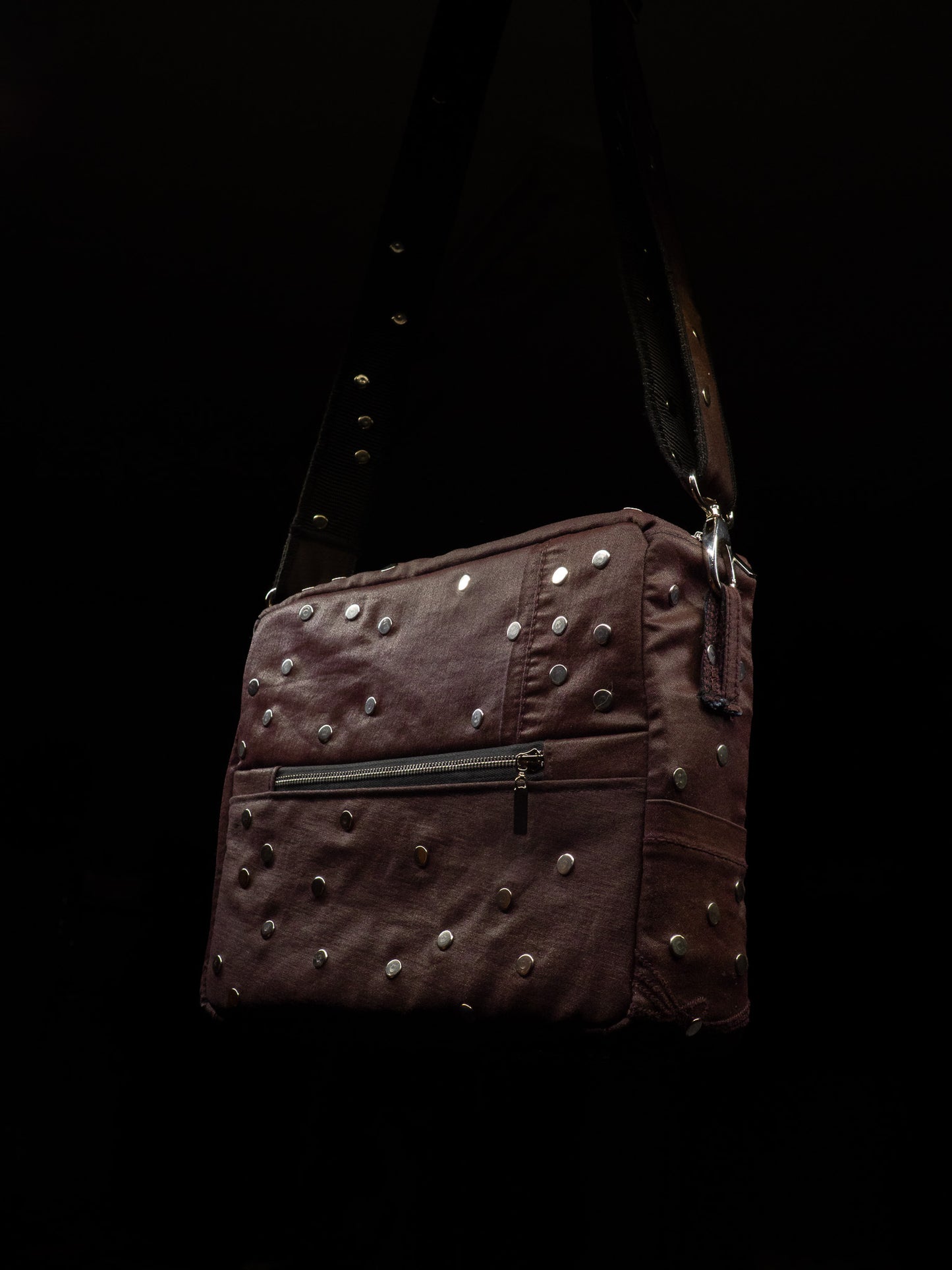 Studded Waxed Bag