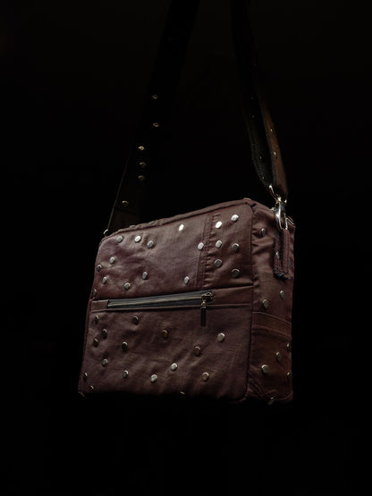 Studded Waxed Bag