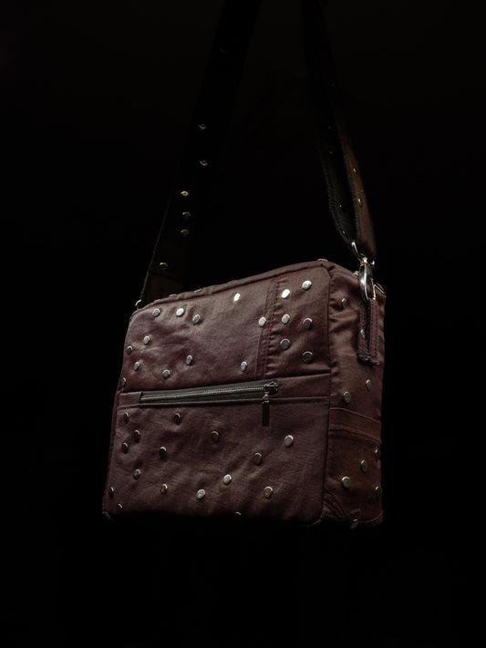 Studded Waxed Bag